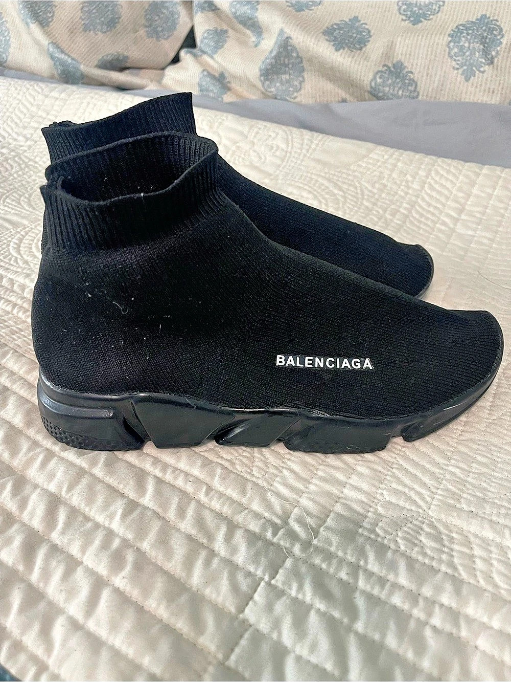 Balenciaga Speed Trainer Black Knit Sneakers